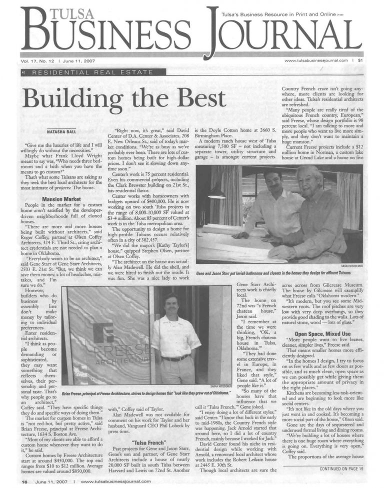 Tulsa Business Journal: Building the Best